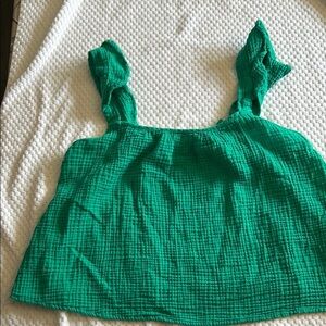 BB Dakota by Steve Madden Green Smocked Tank Top